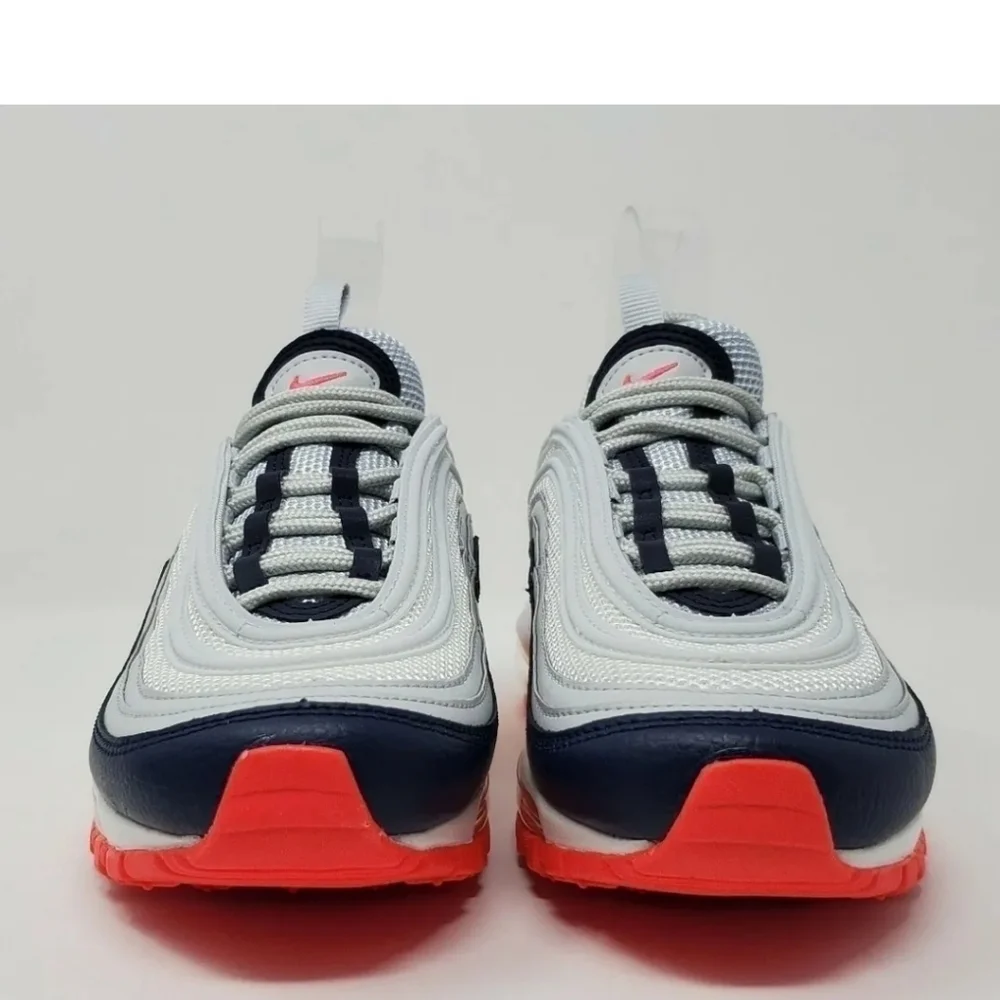 Nike Air Max 97 Women's Pure Platinum Laser Orange Size 5.5  921733-015 New